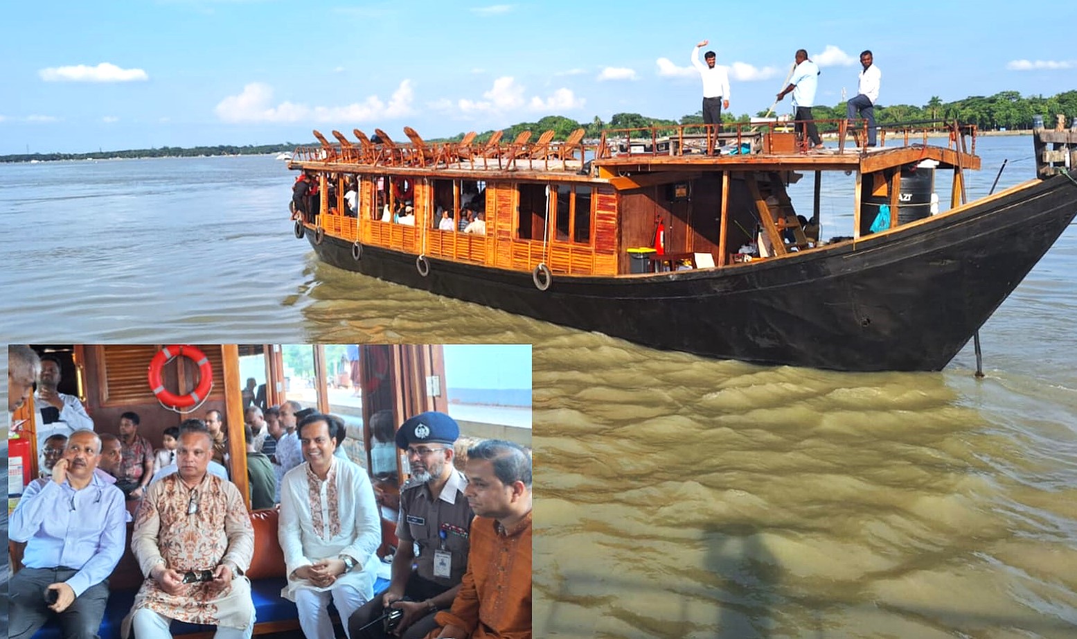 কীর্তনখোলা নদীতে নৌ-তরী ‘কুইন অব উলানিয়া’ উদ্বোধন