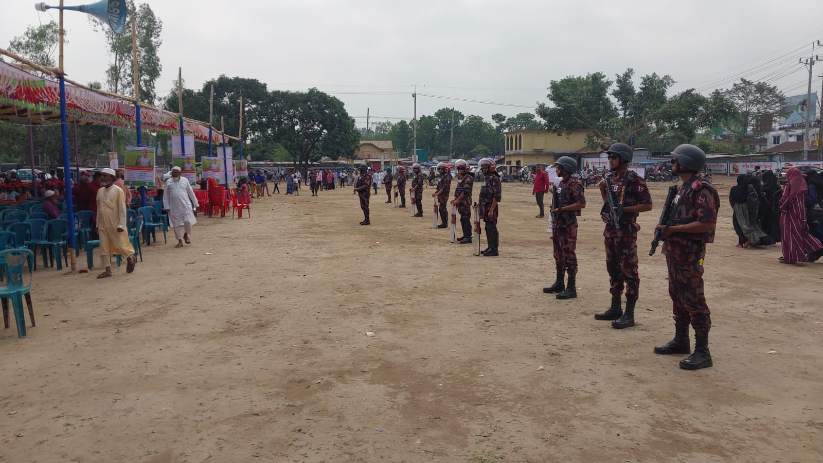 প্রধানমন্ত্রী কর্তৃক 'কৃষক কার্ড' বিতরণ কর্মসূচির উদ্বোধন উপলক্ষে বিভিন্ন অনুষ্ঠানস্থলের নিরাপত্তায় বিজিবি মোতায়েন