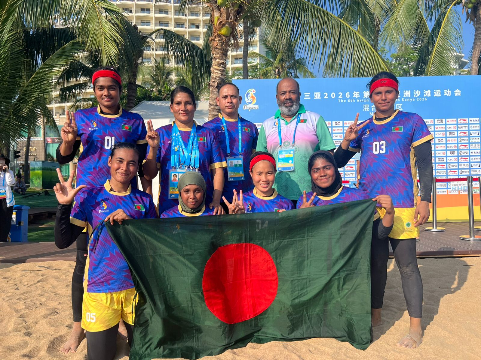 এশিয়ান বিচ গেমসে ব্রোঞ্জ জিতল বাংলাদেশ নারী কাবাডি দল