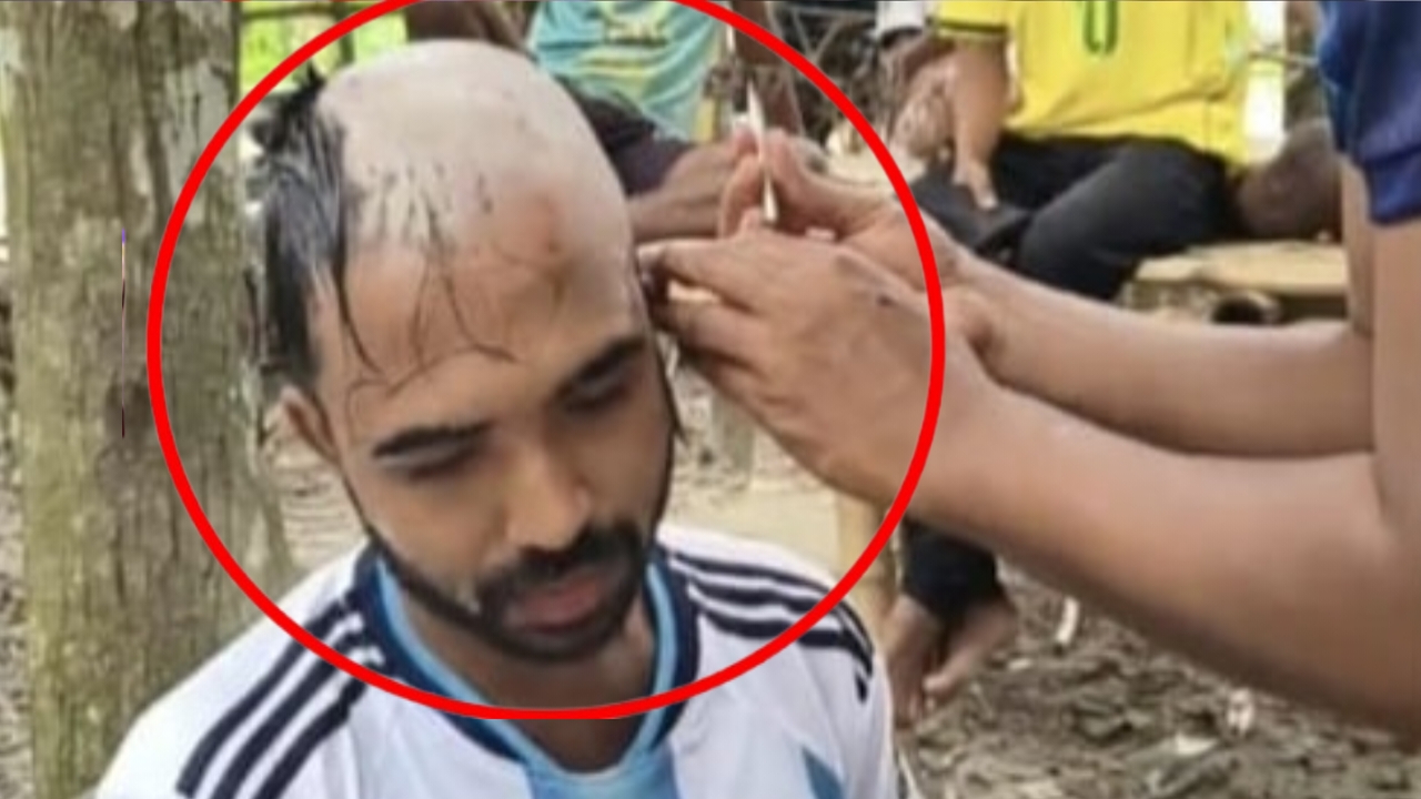 বকশীগঞ্জে ব্রাজিলের জয়ে মাথা ন্যাড়া করলেন আর্জেন্টিনার সমর্থক