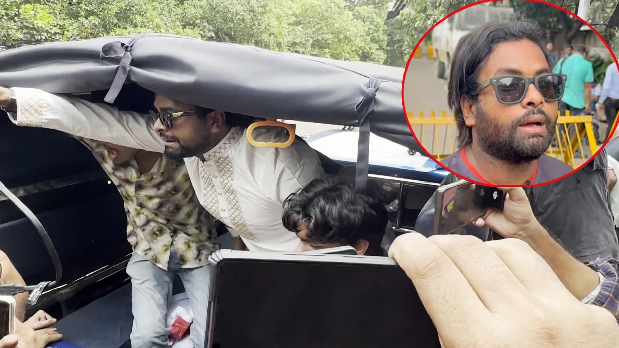 রবীন্দ্রনাথের গ্রাফিতিতে চুনকালি দিতে গিয়ে আটক আয়াস