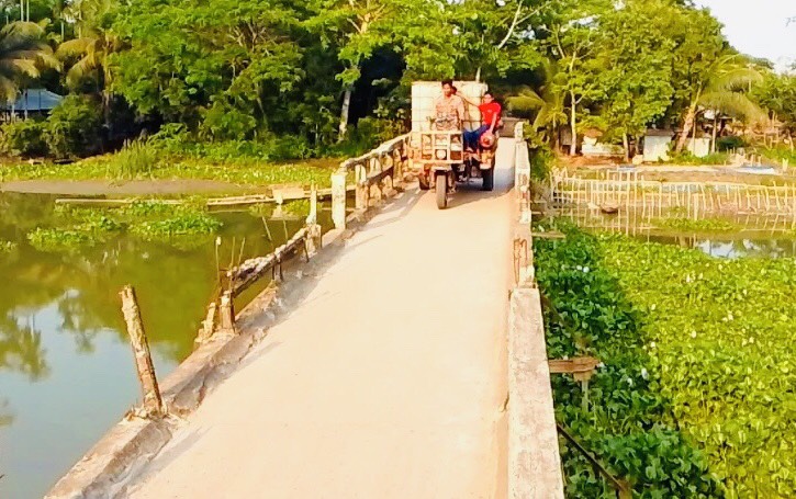 উজিরপুরের দক্ষিণ সাতলা–নয়াকান্দী বাজার সেতু এখন মরণফাঁদ : ঝুঁকিতে পারাপার