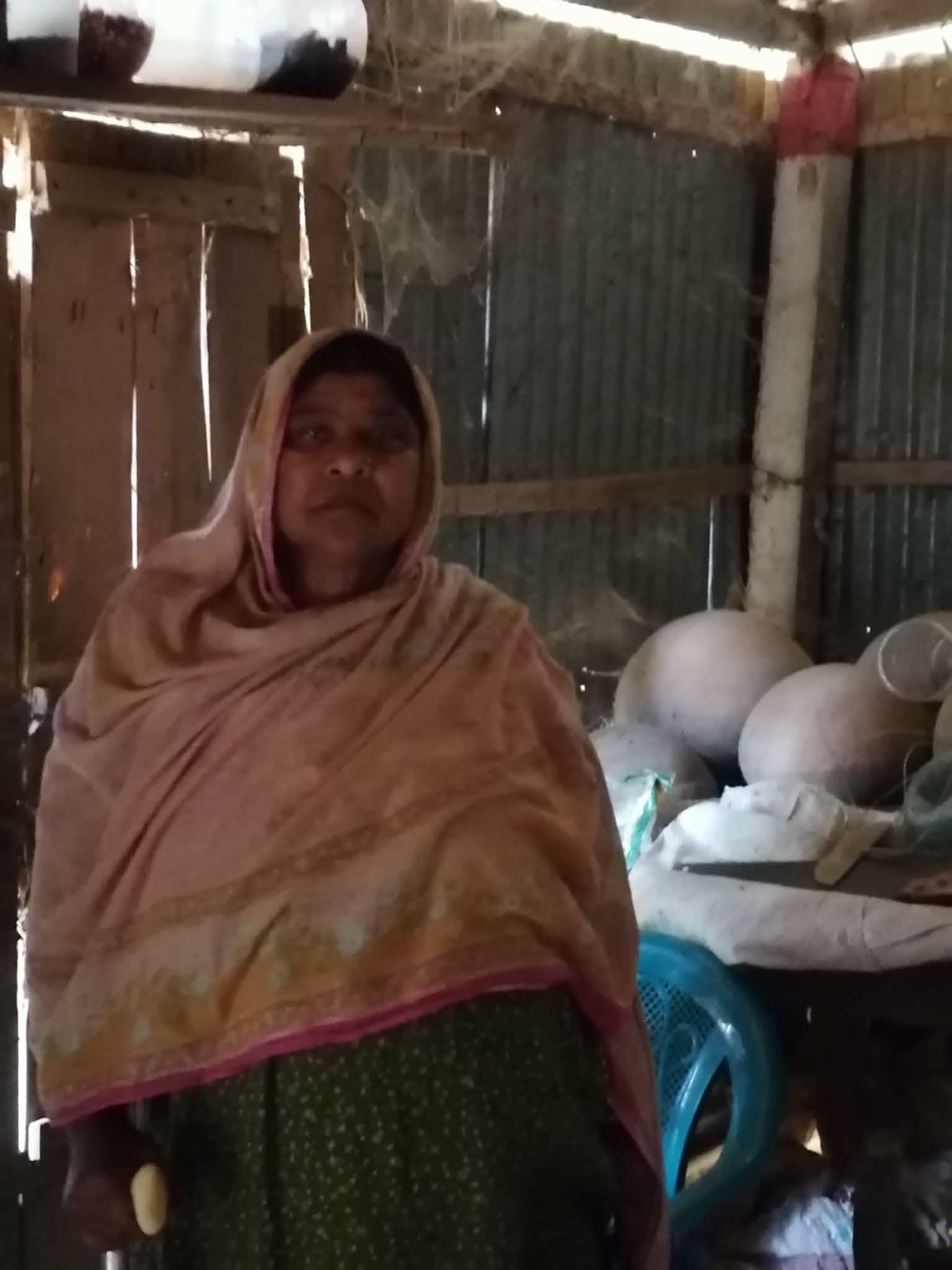 ঝিনাইগাতীতে আর্থিক সংকটের  অভাবে মানবেতর জীবনযাপন করছে বিধবা নারী