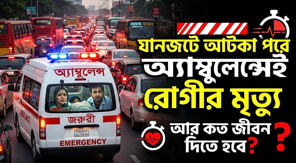 যানজটে আটকা পরে অ্যাম্বুলেন্সেই রোগীর মৃত্যু