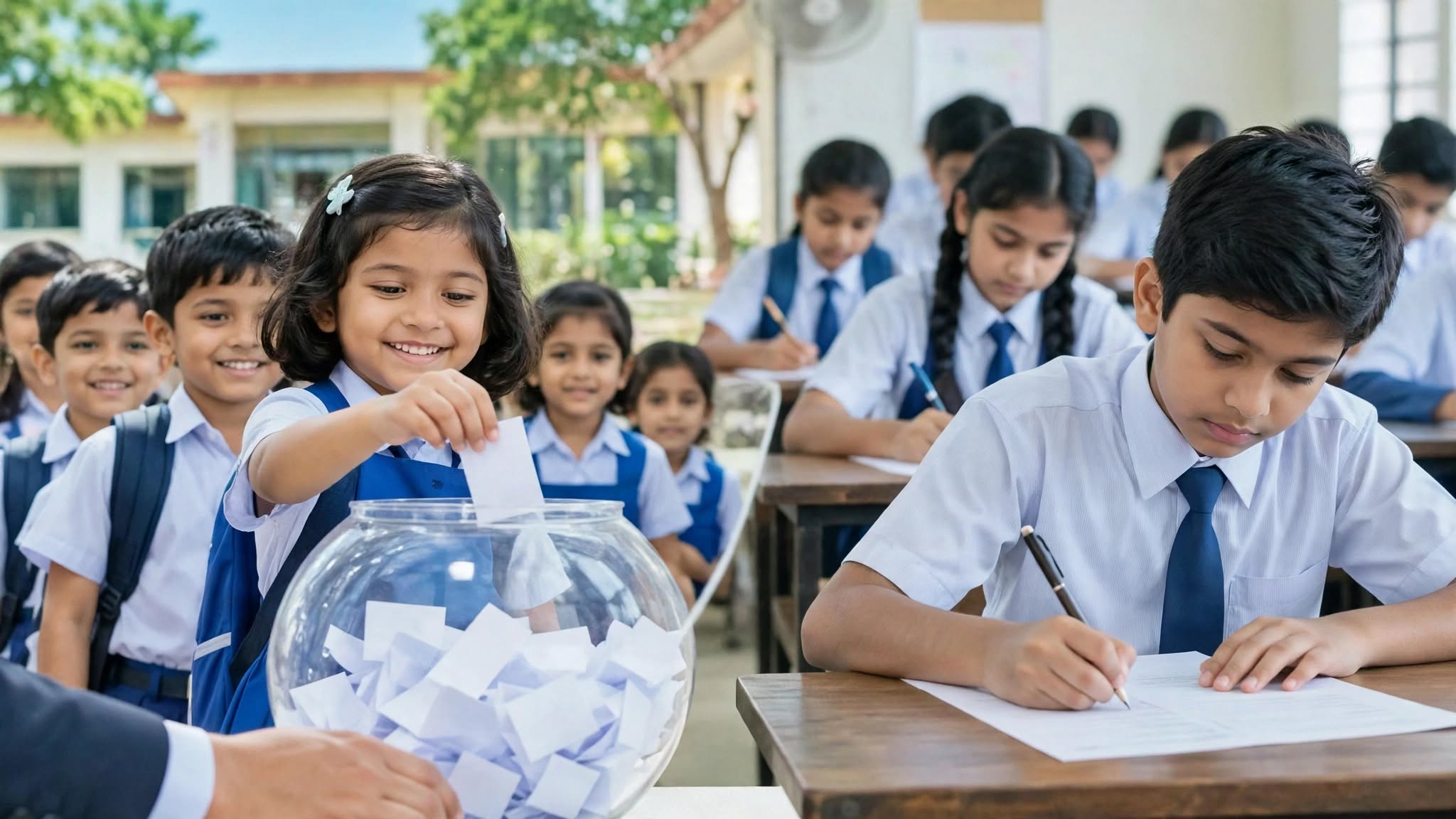ভর্তির নতুন নীতিমালা, প্রথম শ্রেণিতে লটারি, অন্য শ্রেণিতে লিখিত পরীক্ষা