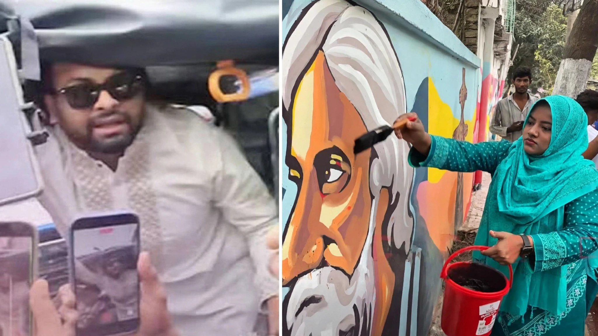 রবীন্দ্রনাথের গ্রাফিতি বিকৃতির চেষ্টা: আয়াসসহ ৪ জন রিমান্ডে